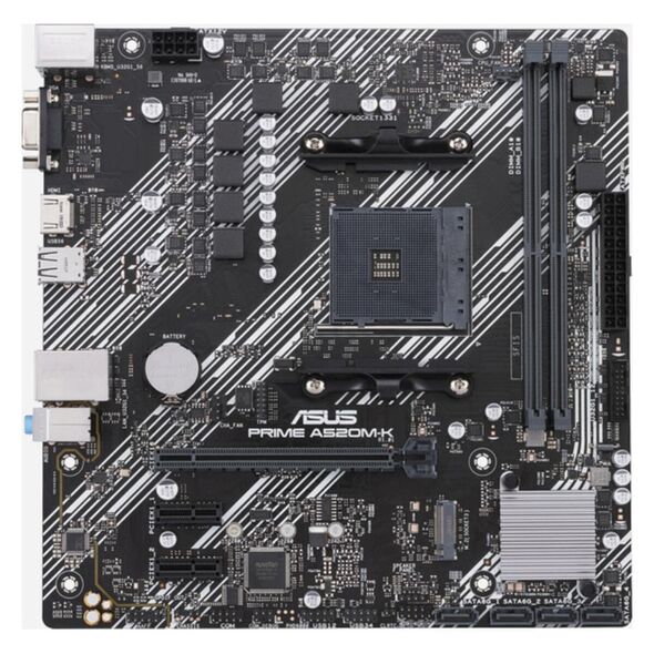 Asus Prime A520M-K Motherboard Micro ATX με AMD AM4 Socket (90MB1500-M0EAY0) (ASU90MB1500-M0EAY0) έως 12 άτοκες Δόσεις