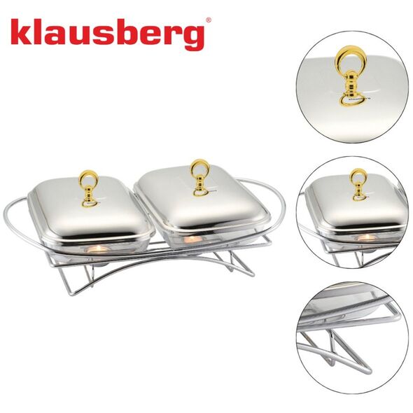 PODGRZEWACZ ŻAROODPORNY STOŁOWY 2x1,5L KLAUSBERG KB-7922