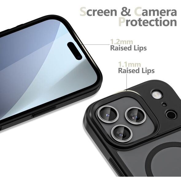 Etui Tech-Protect Magmat MagSafe do Apple iPhone 17 Pro Matte Black