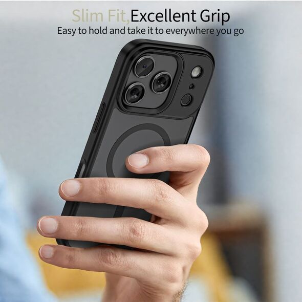 Etui Tech-Protect Magmat MagSafe do Apple iPhone 17 Pro Matte Black