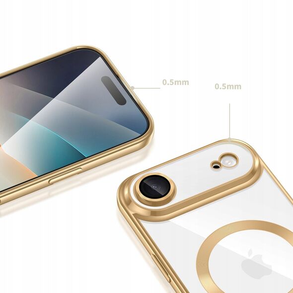 Etui Tech-Protect MagFlex MagSafe do Apple iPhone 17 Air Shiny Gold