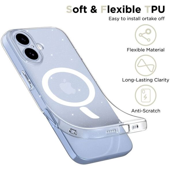 Etui Tech-Protect FlexAir MagSafe do Apple iPhone 17 Glitter