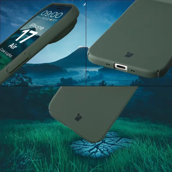 Etui Bizon Case Łupka do Apple iPhone 17 Air zielone