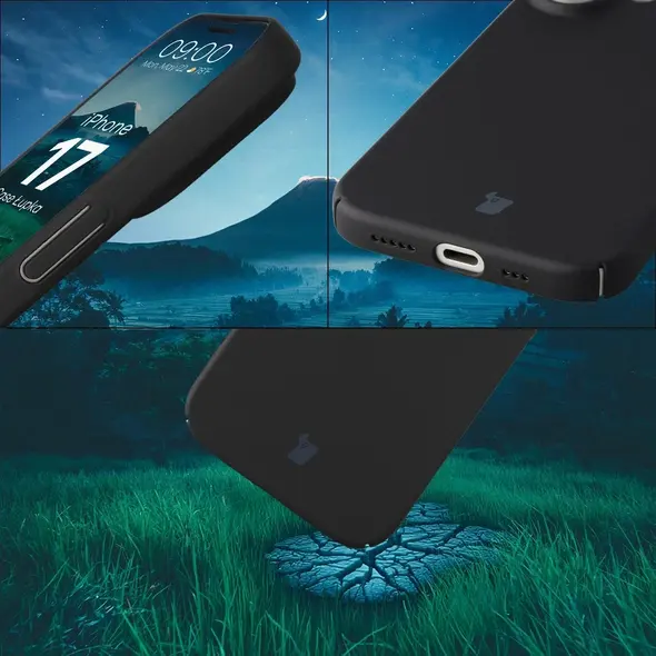 Etui Bizon Case Łupka do Apple iPhone 17 czarne