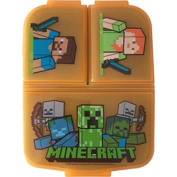 Stor Śniadaniówka pojemnik lunchbox 3 komory Minecraft