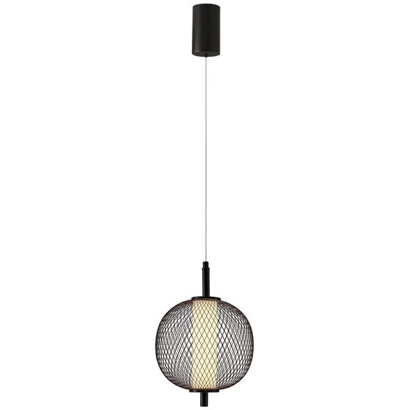 PUMA lampa wisząca 20cm czarny 10W LED 3000K klosz biały