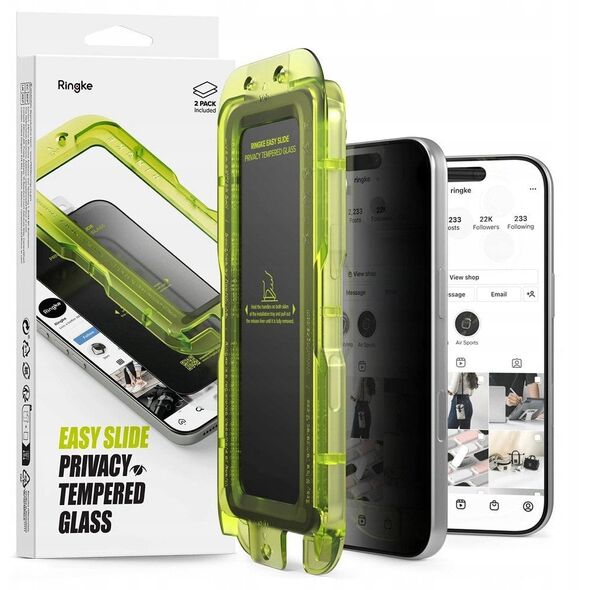 Szkło prywatyzujące Ringke Easy Slide do Apple iPhone 17 Pro Privacy [2 PACK]