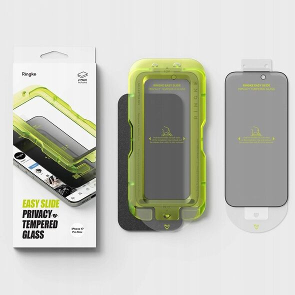 Szkło prywatyzujące Ringke Easy Slide do Apple iPhone 17 Pro Privacy [2 PACK]