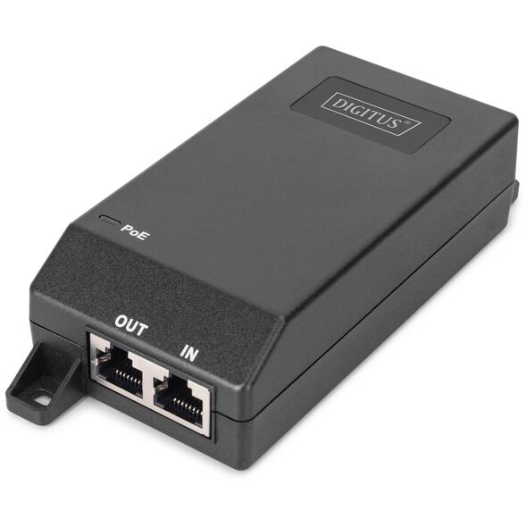 Gigabit Ethernet PoE+ Injector, 802.3at Power Pins:4/5(+),7/8(-), 30W