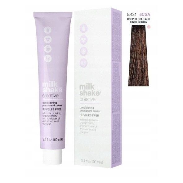 Milk Shake Milk Shake, Creative, SLS/SLES-Free, Permanent Hair Dye, 5.4315CGA Exotic Light Brown, 100 ml For Women