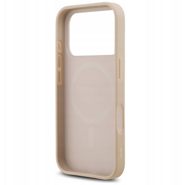 Etui Guess Saffiano Classic Logo MagSafe do iPhone 17 Pro różowy