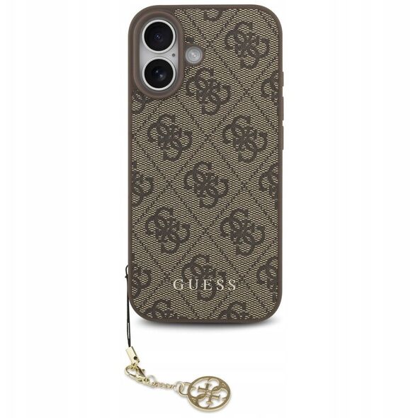 Etui Guess 4G Charms Collection MagSafe do iPhone 17 brązowy