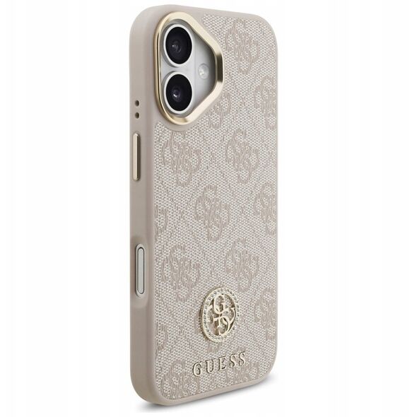 Etui Guess 4G Strass Logo MagSafe do iPhone 17 różowy