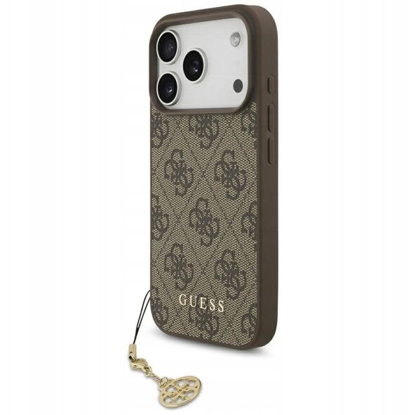 Etui Guess 4G Charms Collection MagSafe do iPhone 17 Pro brązowy