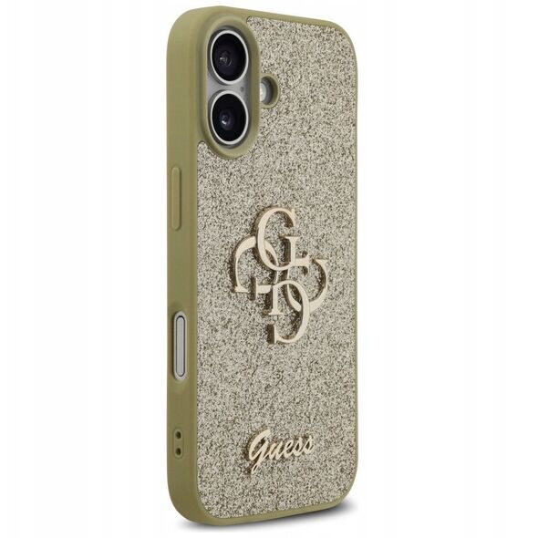 Etui Guess Fixed Glitter Big 4G do iPhone 17 złoty
