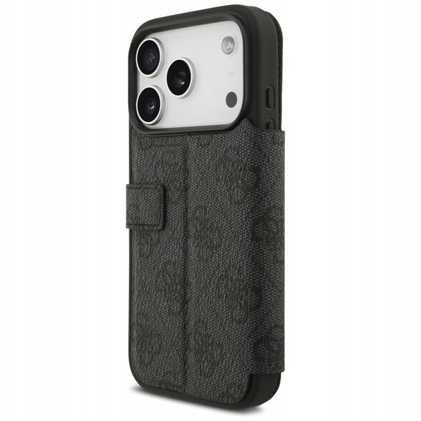 Etui Guess Book 4G Metal Logo do iPhone 17 Pro czarny