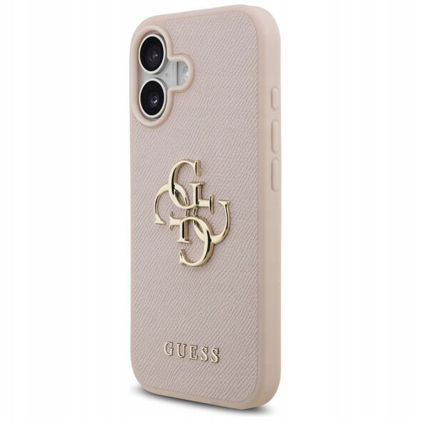 Etui Guess Grained Big 4G & Classic Logo do iPhone 17 różowy