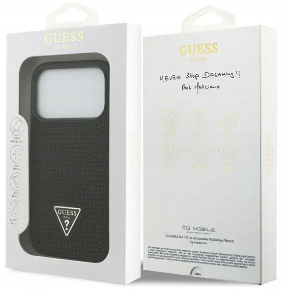 Etui Guess Rhinestone Triangle Logo do iPhone 17 Pro czarny