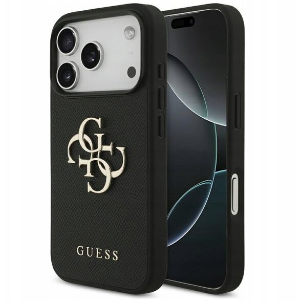 Etui Guess Grained Big 4G & Classic Logo do iPhone 17 Pro czarny