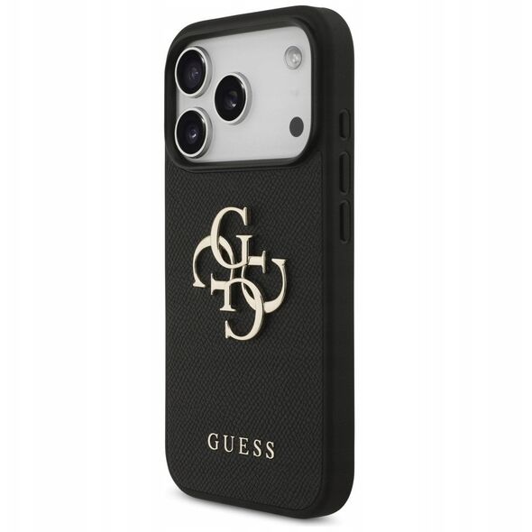 Etui Guess Grained Big 4G & Classic Logo do iPhone 17 Pro czarny