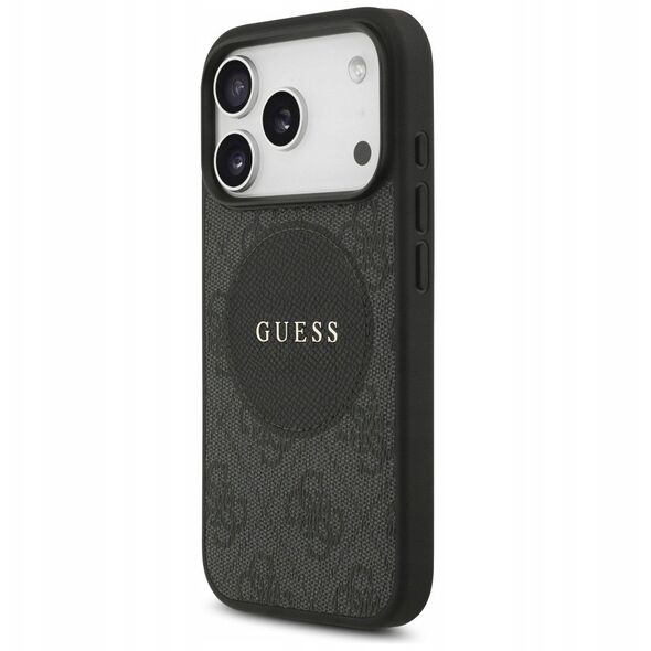 Etui Guess 4G Circle Classic Logo MagSafe do iPhone 17 Pro czarny