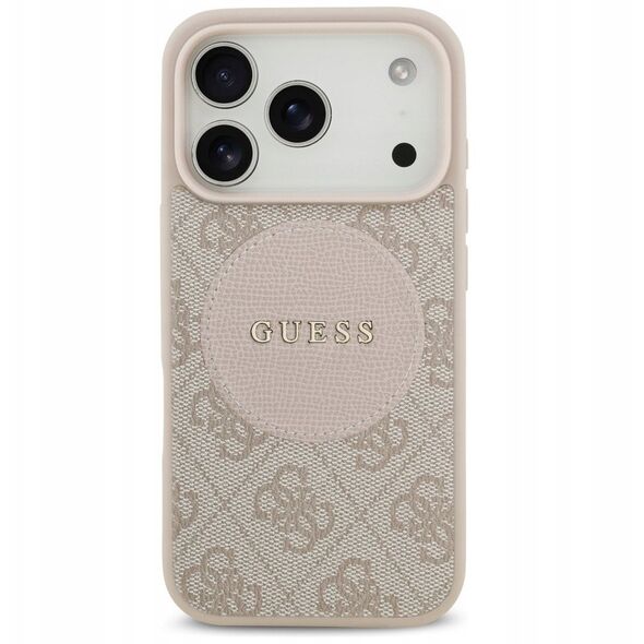 Etui Guess 4G Circle Classic Logo MagSafe do iPhone 17 Pro różowy
