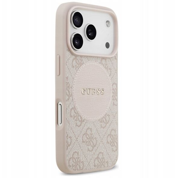 Etui Guess 4G Circle Classic Logo MagSafe do iPhone 17 Pro różowy