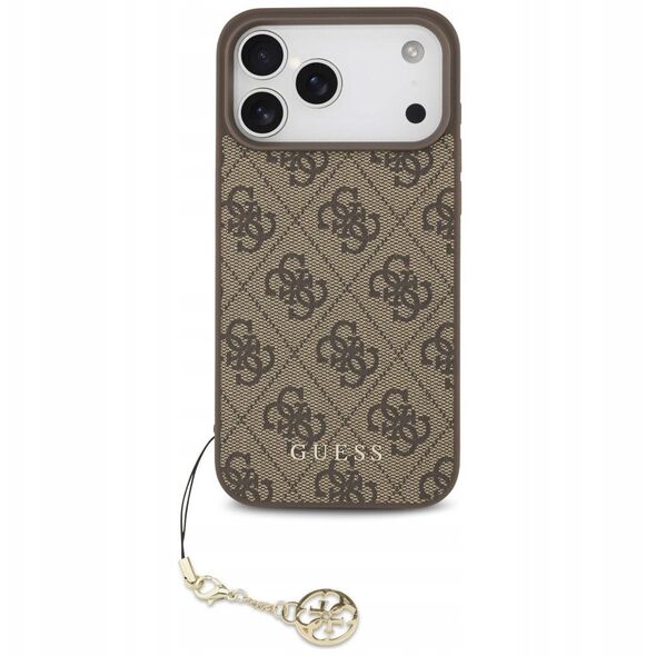 Etui Guess 4G Charms Collection MagSafe do iPhone 17 Pro Max brązowy