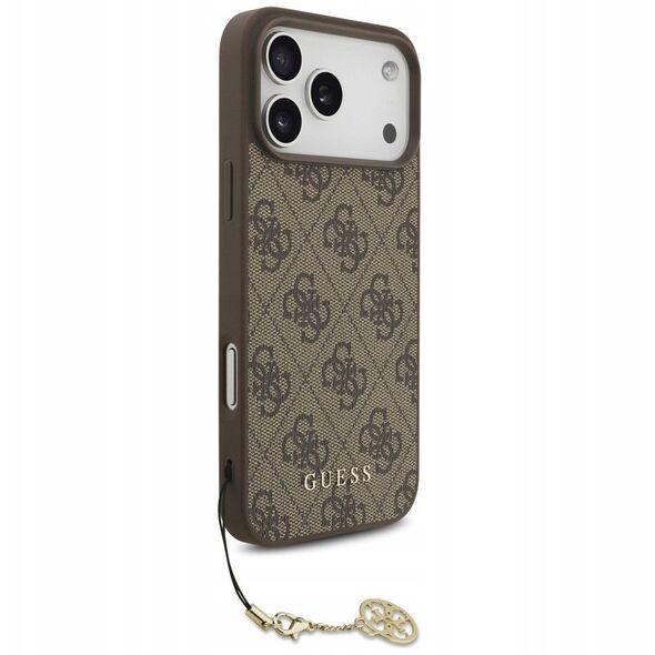 Etui Guess 4G Charms Collection MagSafe do iPhone 17 Pro Max brązowy