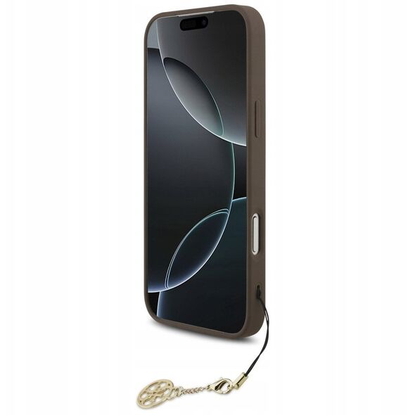 Etui Guess 4G Charms Collection MagSafe do iPhone 17 Pro Max brązowy