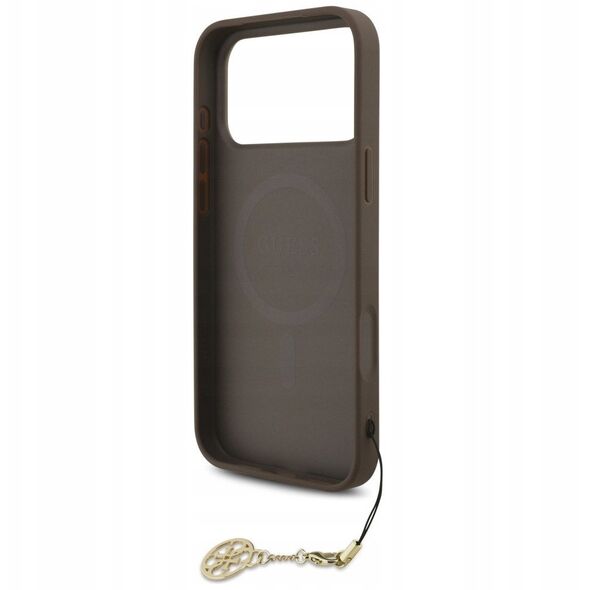Etui Guess 4G Charms Collection MagSafe do iPhone 17 Pro Max brązowy
