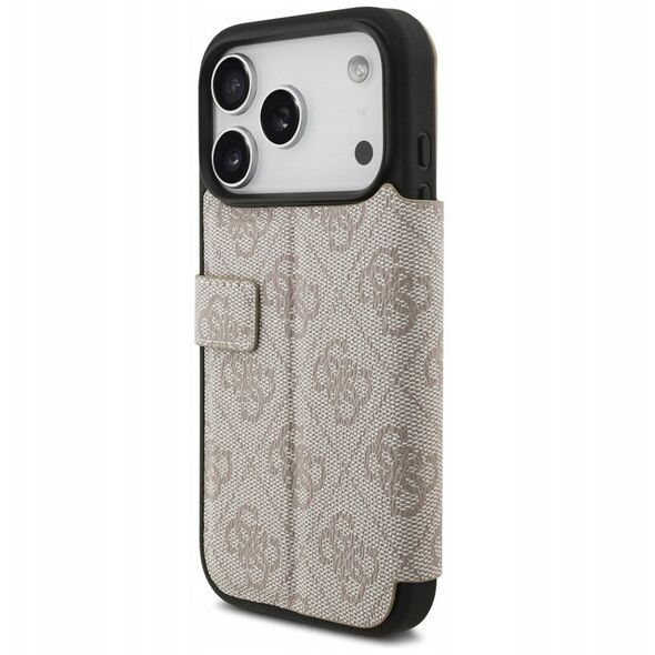 Etui Guess Book 4G Metal Logo do iPhone 17 Pro różowy