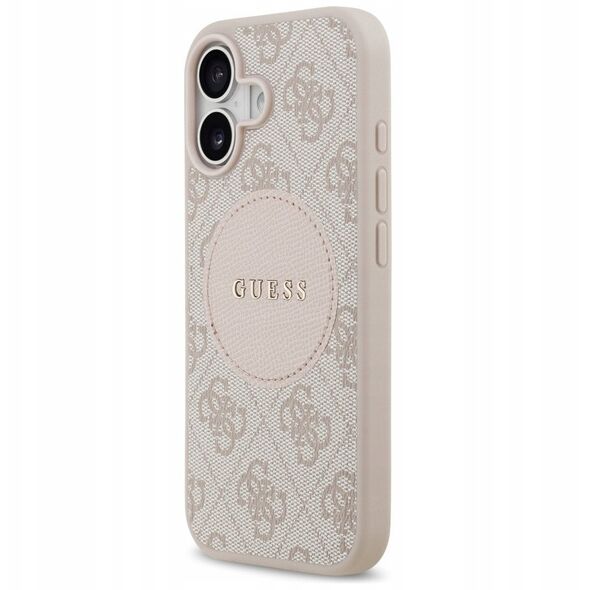 Etui Guess 4G Circle Classic Logo MagSafe do iPhone 17 różowy