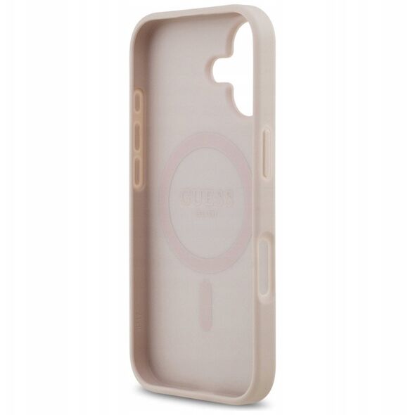 Etui Guess 4G Circle Classic Logo MagSafe do iPhone 17 różowy