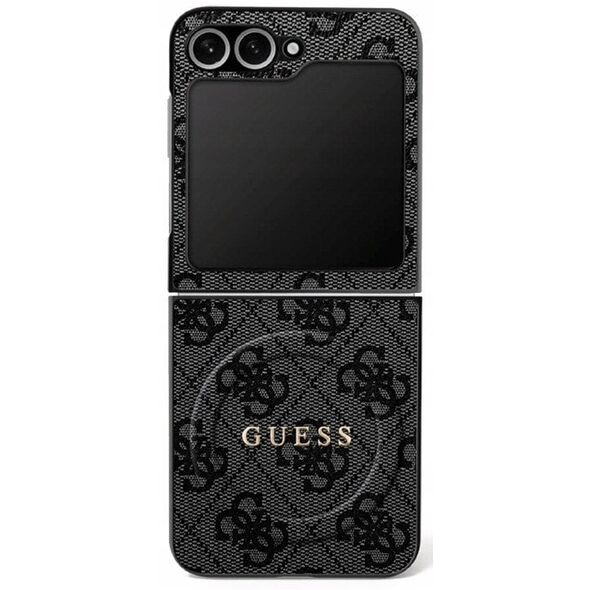 Etui Guess 4G Classic MagSafe do Samsung Galaxy Z Flip7 czarny