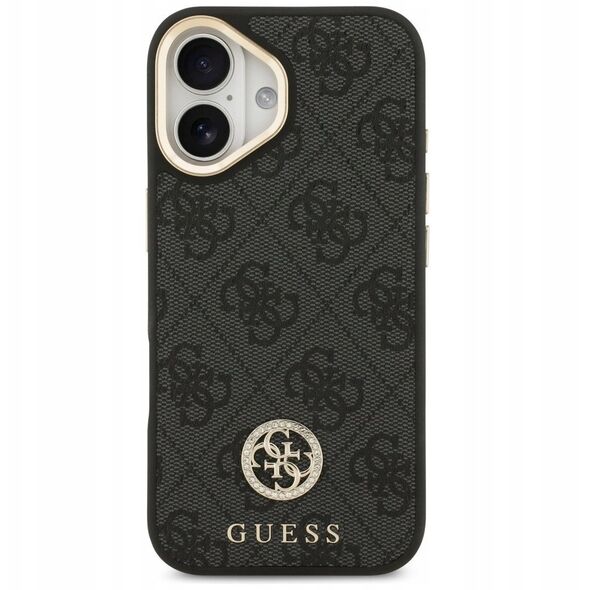 Etui Guess 4G Strass Logo MagSafe do iPhone 17 czarny