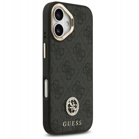 Etui Guess 4G Strass Logo MagSafe do iPhone 17 czarny