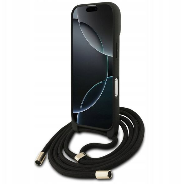 Etui Guess 4G Big Logo Cord Stap Crossbody do iPhone 17 czarny