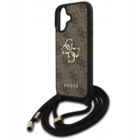 Etui Guess 4G Big Logo Cord Stap Crossbody do iPhone 17 brązowy