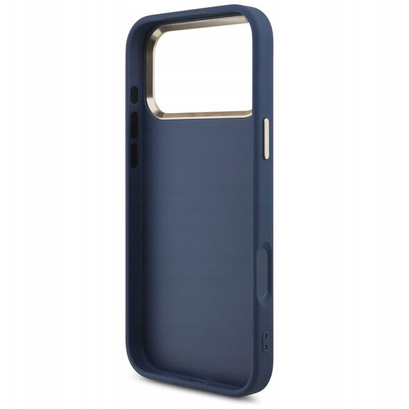 Etui Guess 4G Big 4G Classic Logo do iPhone 17 Pro Max niebieski złoty