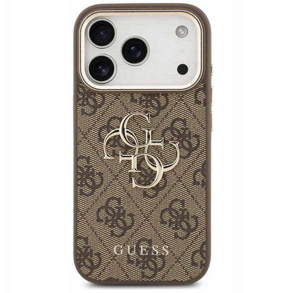 Etui Guess 4G Big 4G Classic Logo do iPhone 17 Pro Max brązowy złoty