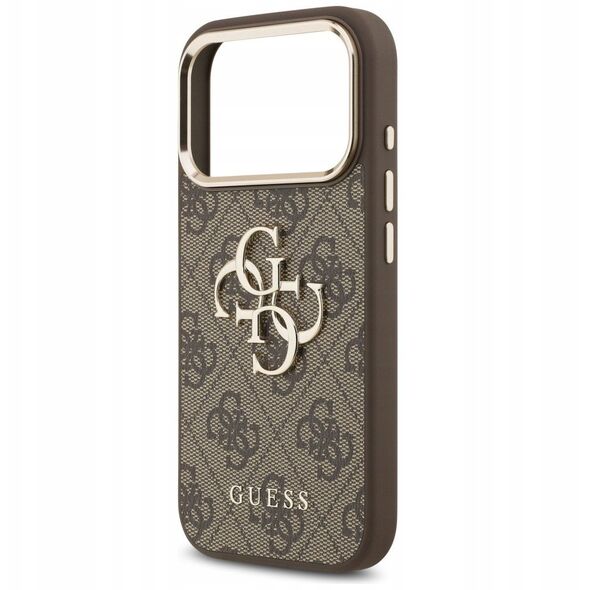 Etui Guess 4G Big 4G Classic Logo do iPhone 17 Pro Max brązowy złoty