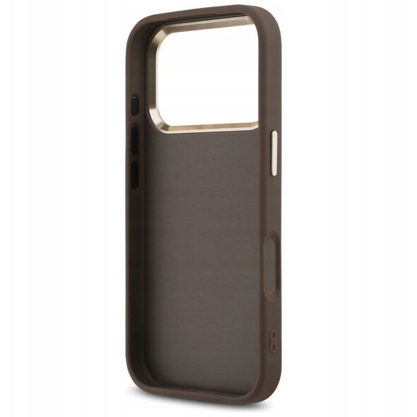 Etui Guess 4G Big 4G Classic Logo do iPhone 17 Pro Max brązowy złoty