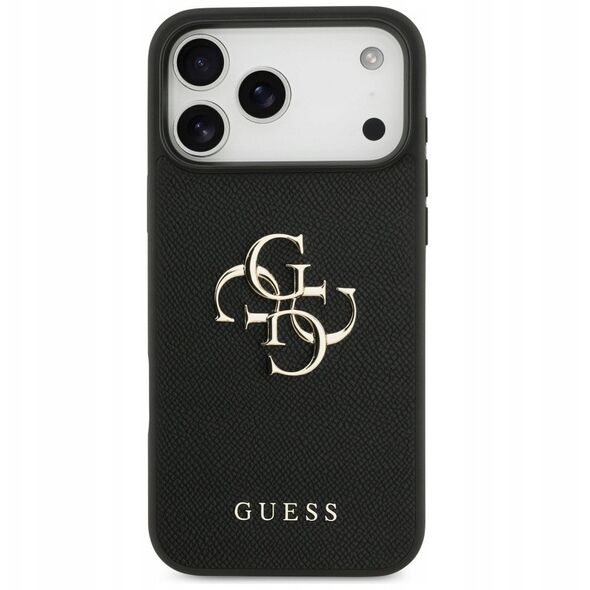 Etui Guess Grained Big 4G & Classic Logo do iPhone 17 Pro Max czarny