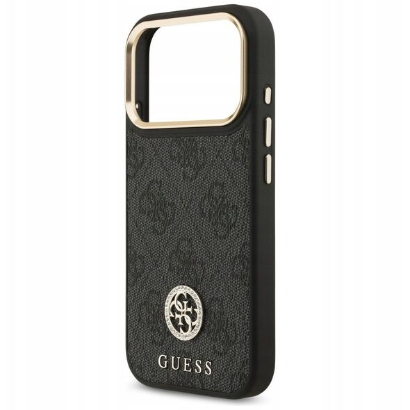 Etui Guess 4G Strass Logo MagSafe do iPhone 17 Pro czarny