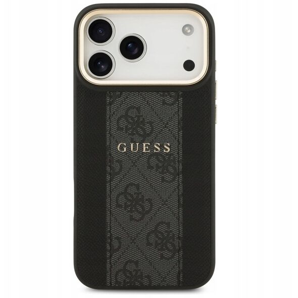 Etui Guess 4G Stripe MagSafe do iPhone 17 Pro Max czarny