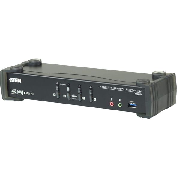ATEN CS1924M przełącznik KVM Czarny