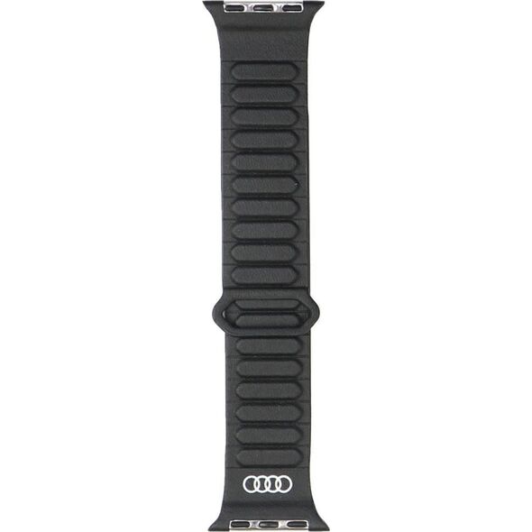 Pasek Audi Logo Synthetic Leather        Magnetic Ring do Apple Watch 40/41/42mm czarny