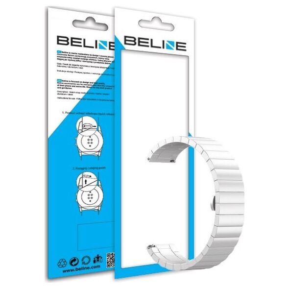 Beline Beline pasek Watch 20mm Beauty srebrny/silver