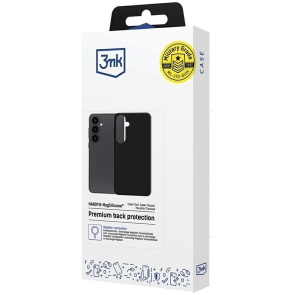 Etui 3MK Hardy MagSilicone do Samsung    Galaxy S25 czarny